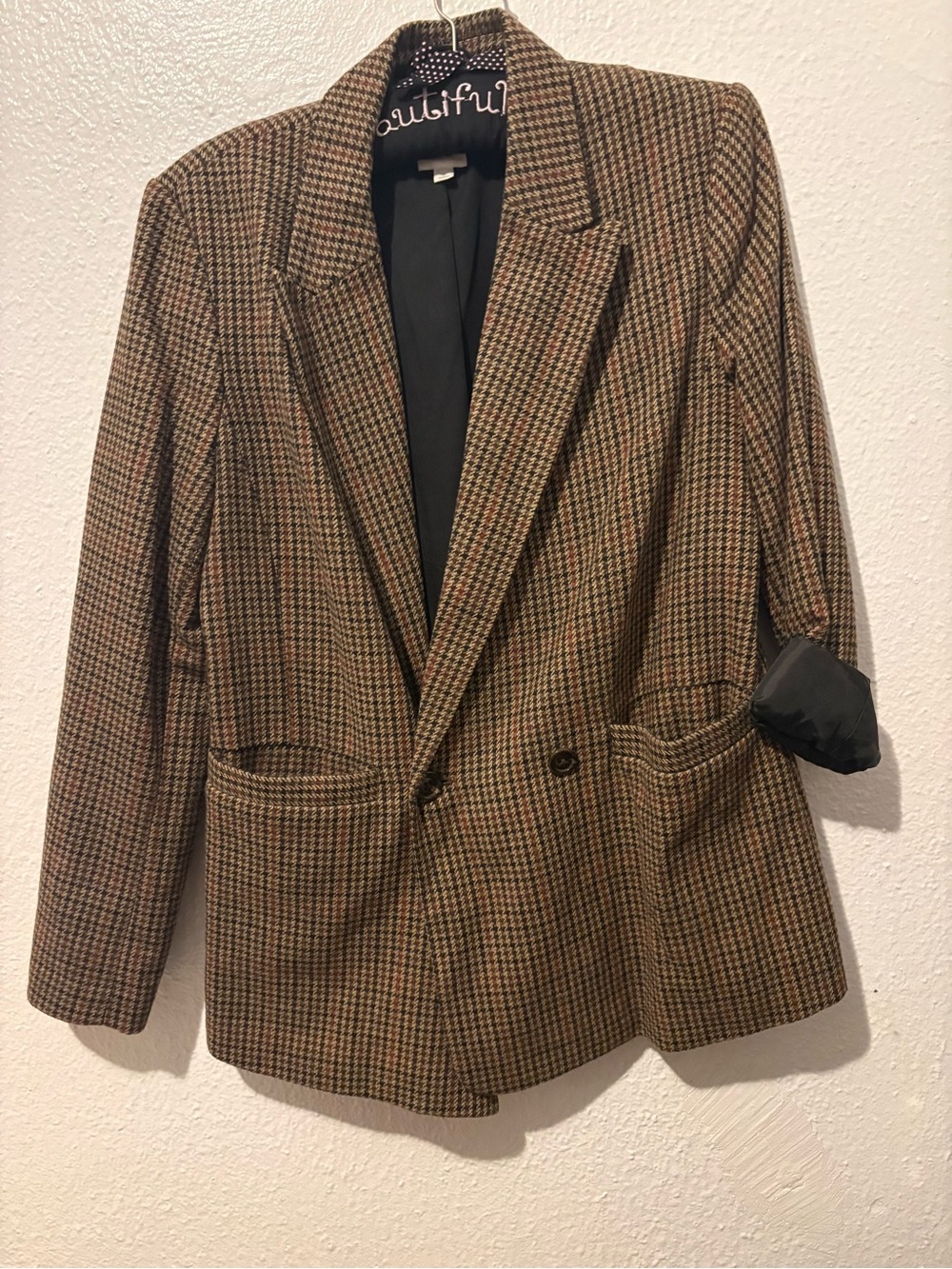 GAP Brown Houndstooth blazer
